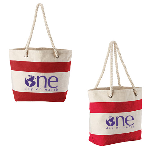 Cotton Resort Tote with Rope Handle
