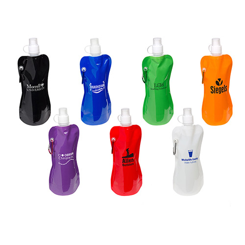 Foldable Water Bottle With Carabiner